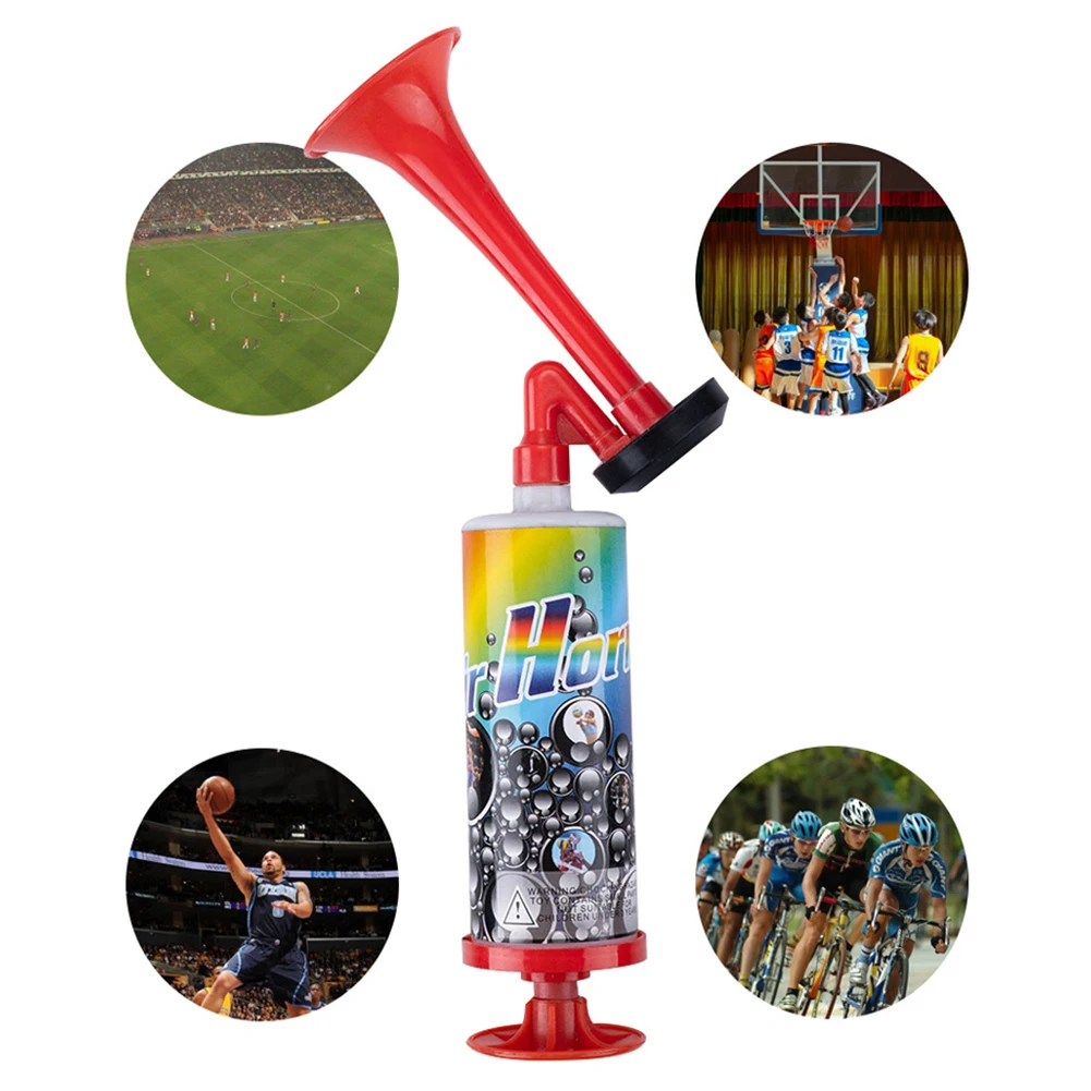 Portable Soccer Air Cheering Horn Handheld Loud Voice Cheering Horn Reusable Air Pressure Trumpets Football Championship Fanfare