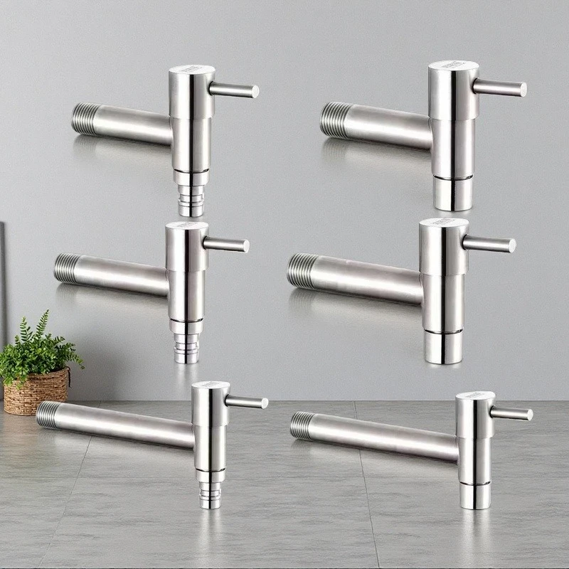 Toilet Mop Basin with Extended Quick-opening Faucet and Wall-mounted Spout. 304 Stainless Steel Faucet for Washing Machine.