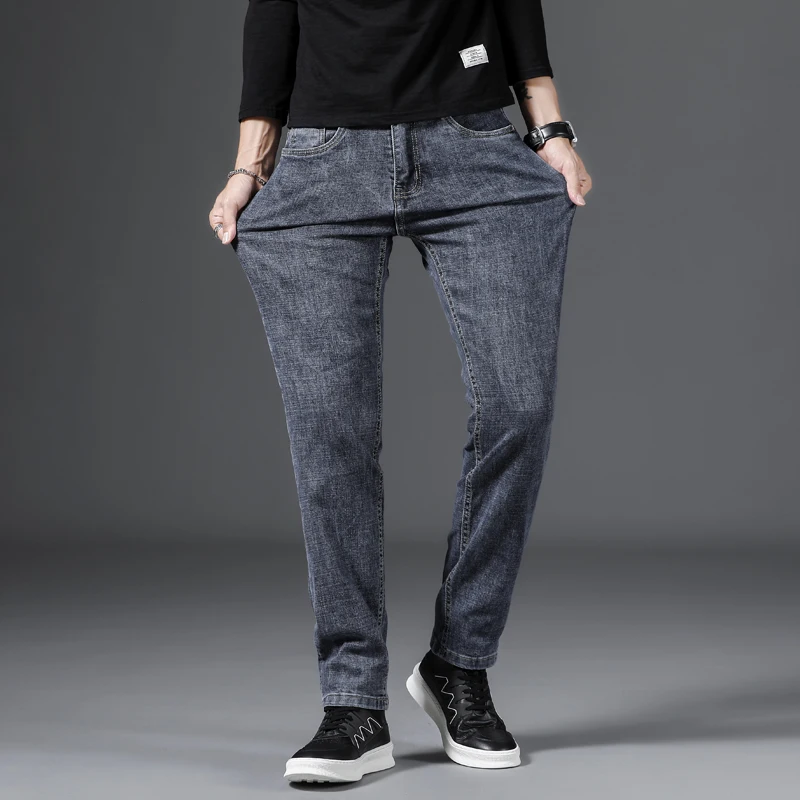 

Brand Clothing High Quality Men39 Jeans Business Classic Casual Fashion Trousers Slim Denim Overalls Pants Male Plus Size 28-40