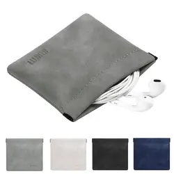 Earphone Storage Bag USB Data Cable Organizer Coin Purse Headphone Accessories Memory Card Pouch Small Wallet Key Bag