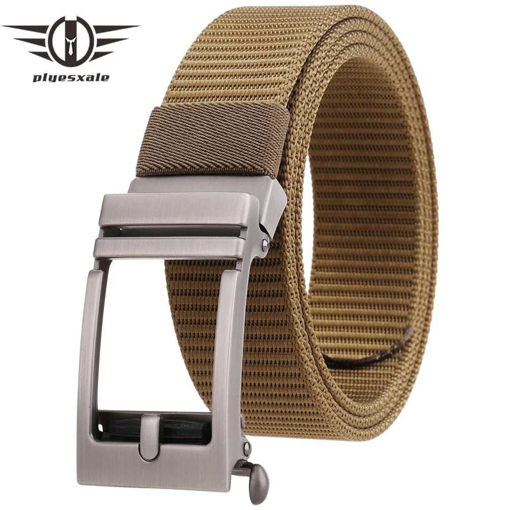 

Plyesxale, ширина 3,5 см, военный нейлоновый ремень с автоматической пряжкой для мужчин, высококачественные мужские ремни, повседневные трендовые джинсы, беззубый ремень B51
