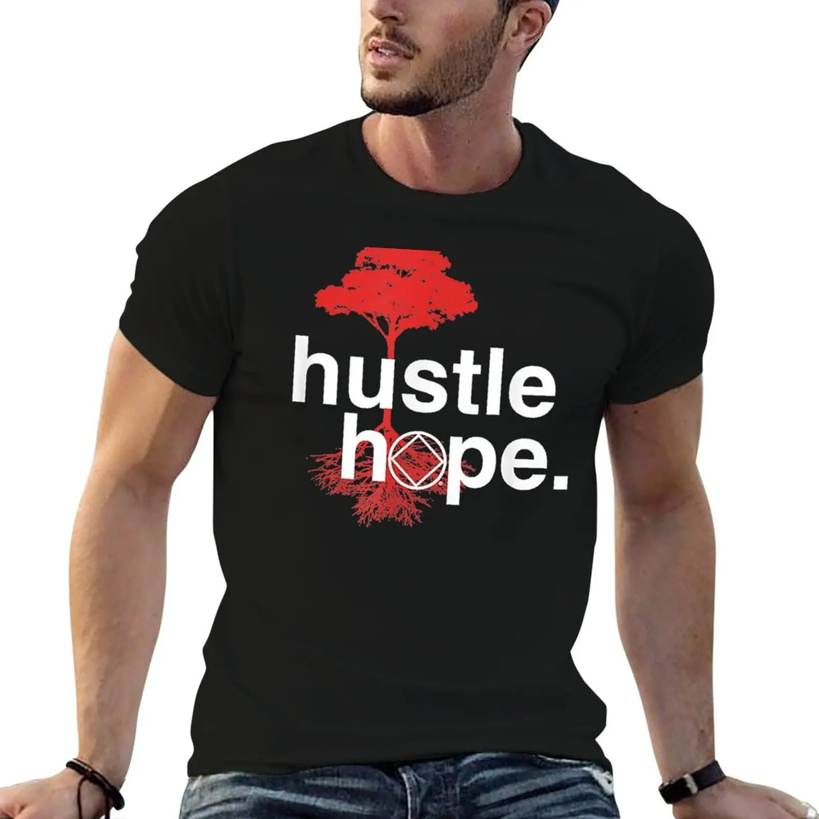 

Hustle Hope NA Symbol Narcotics Anonymous NA T-Shirt man t shirt graphic man t shirt summer T-Shirt