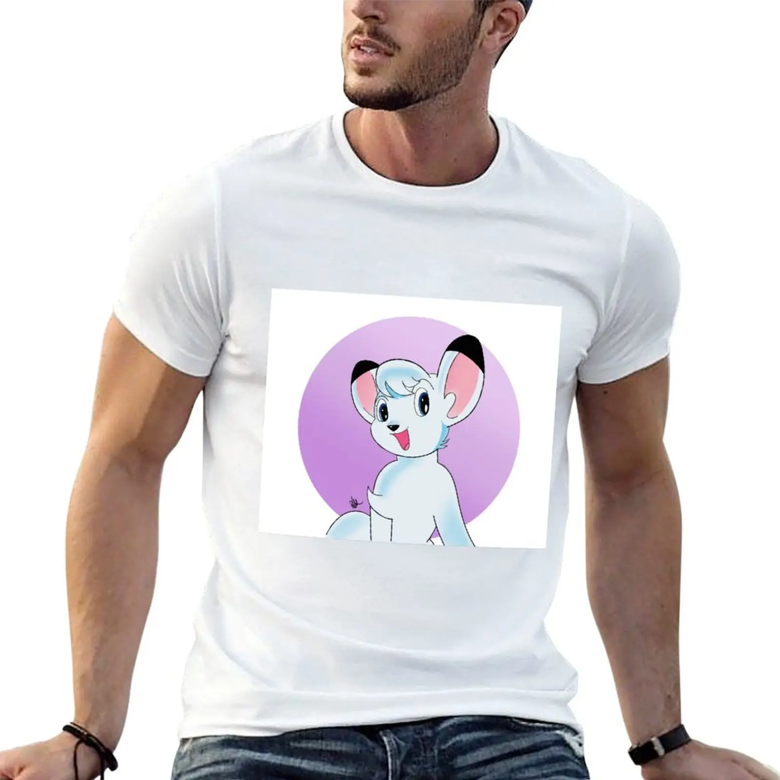 Kimba the White Lion Artwork T-Shirt football t shirt anime t shirts Men's clothing