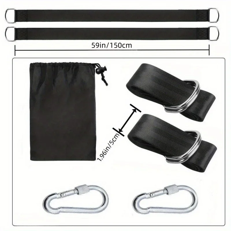 Outdoor Swing Hammock With Safety Belt Portable Bag Durable Swing Strap Kit Suitable For All Types Of Swing Accessories