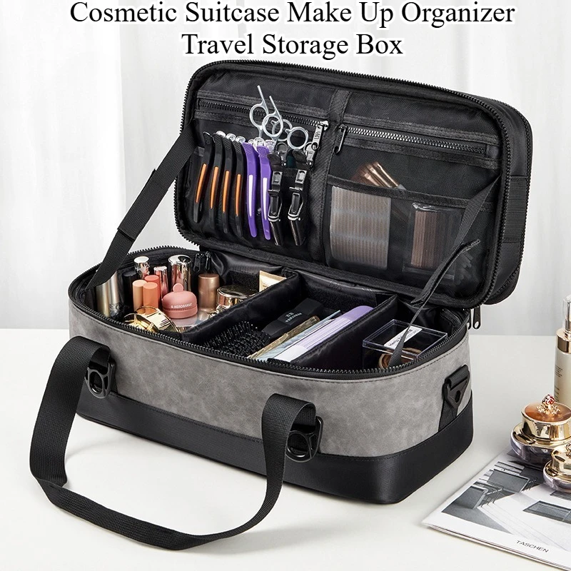 

Новая косметичка для женщин, дорожная водонепроницаемая необходимая косметичка, кисть для вышивки, инструмент для хранения, косметичка, профессиональная коробка для макияжа