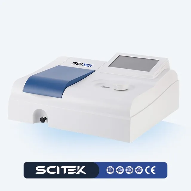 190-1100 nm UV-VIS Spectrophotometer with  Single Beam Photometry Silicon Photocell Detector