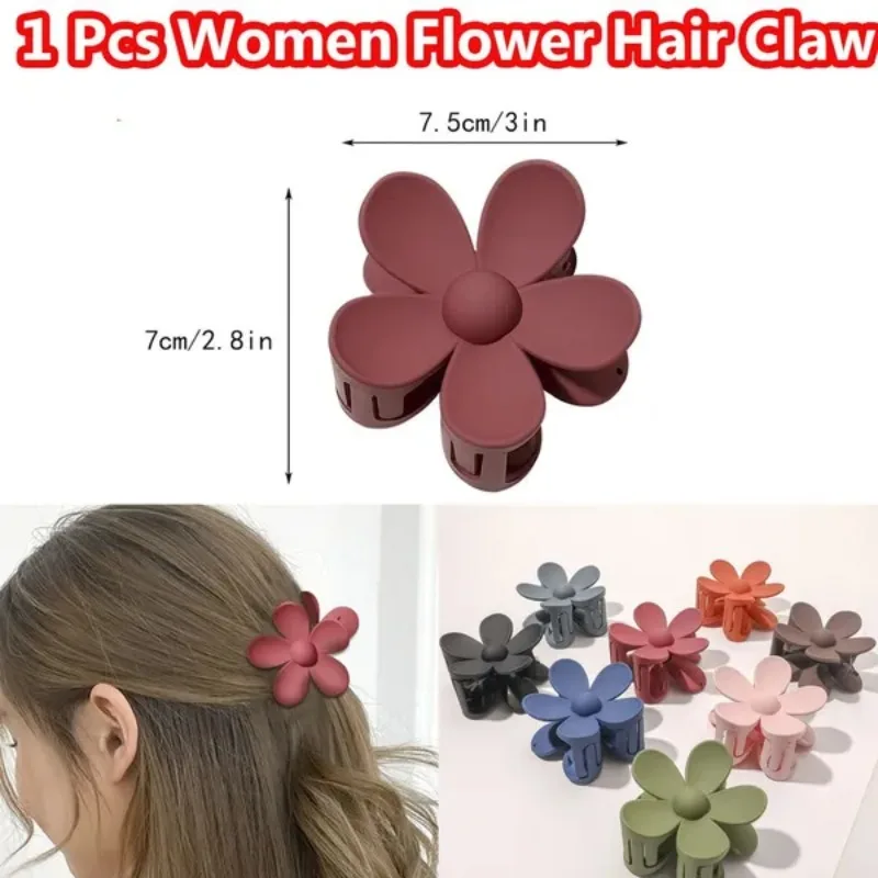 1 pc feminino moda flor garras de cabelo acrílico cabeleireiro grampo de cabelo acessórios para o cabelo