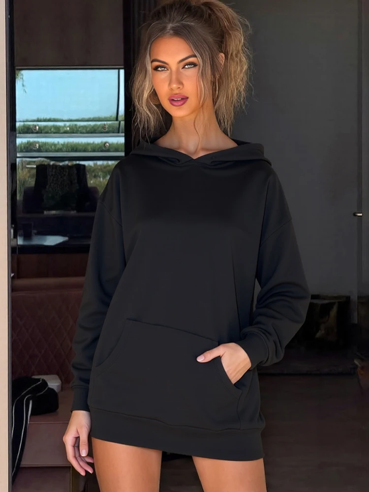 Kliou شبكة المرقعة عارية الذراعين البلوز امرأة الخريف الاتجاه مقنعين كم كامل المعتاد نمط الساخن الفتيات شارع العليا بلوزات على الموضة #3