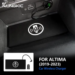 Mobile Phone Fast Wireless Charger For Nissan Teana Altima L34 SR 6th Gen 2019-2022 15W Car Charging Holder Trim Accessories