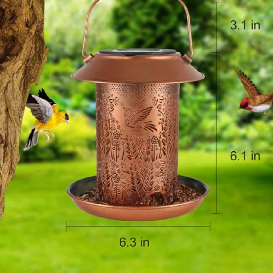 【Spot goods】Bird Feeders for Outdoors Hummingbird Garden Decor Mothers Day Birthdays Gifts for Women Mom Grandma Solar Lanterns view 3