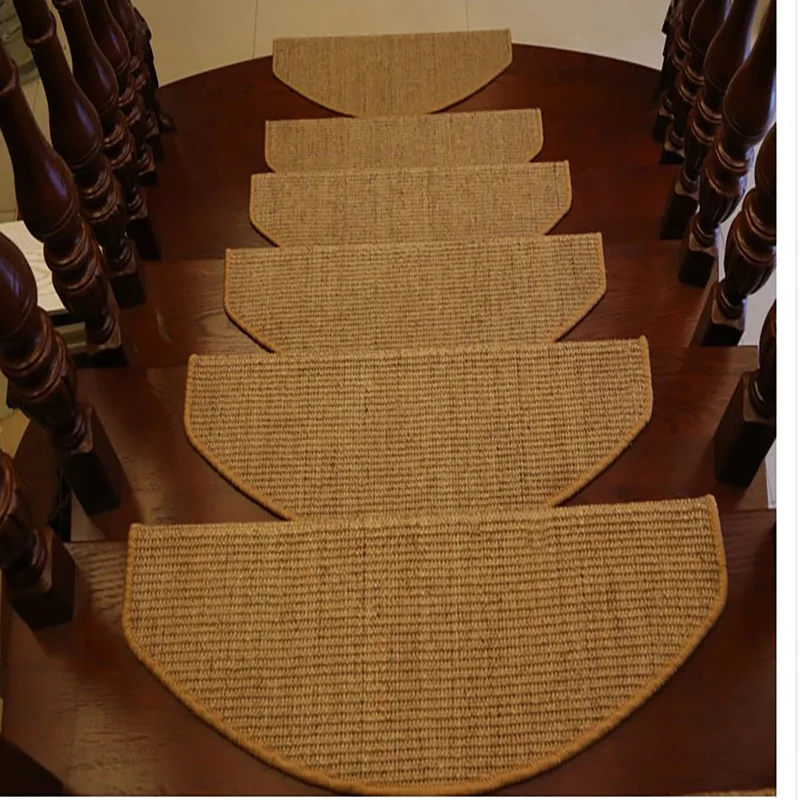 Custom Design Home Sisal Stair Runner Mat Non slip Hallway Runner Stairs Rugs view 6