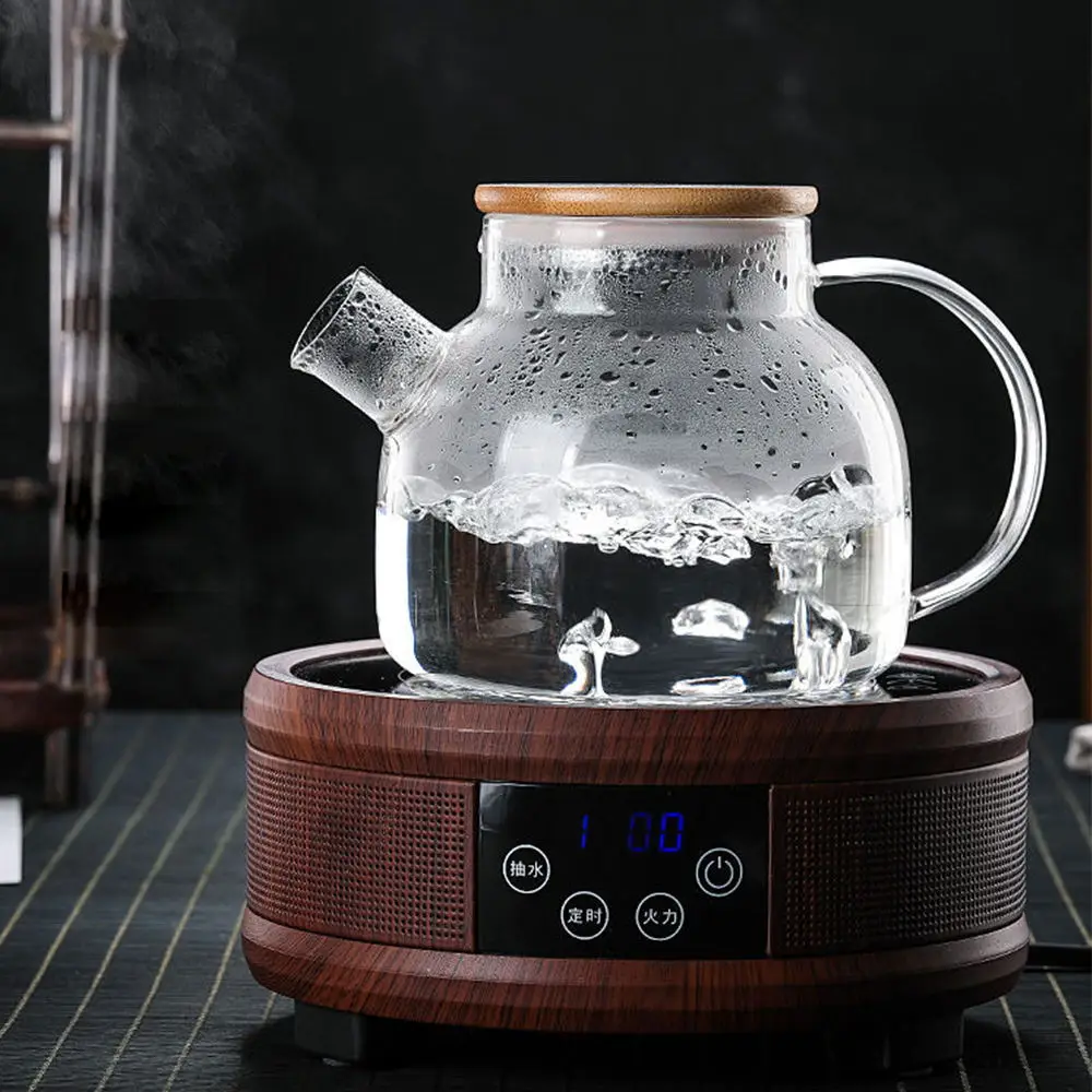 1000ML Heat Resistant Glass Teapot Clear Kettle Flower Puer Tea Infuser Pot Borosilicate Glass Water Jug Home Flower Tea Pot