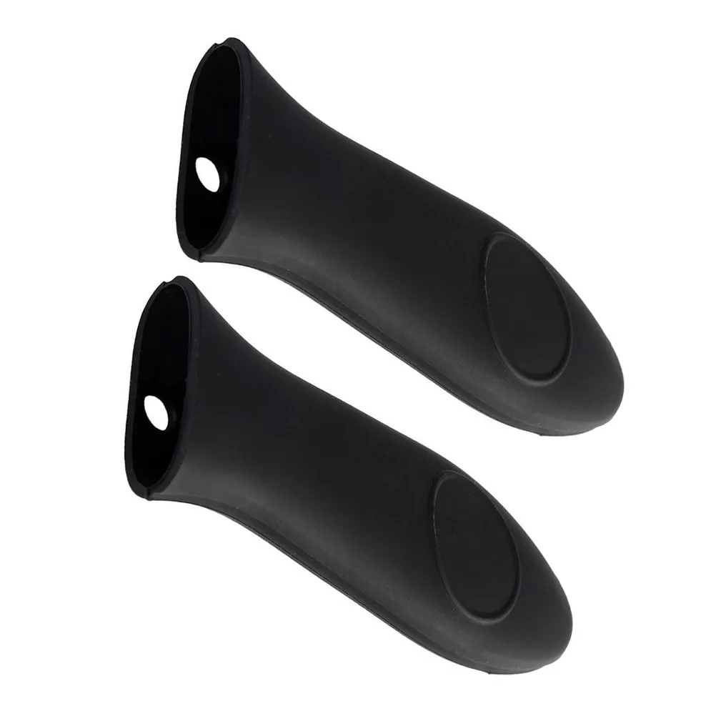 

2 Pcs Silicone Pot Handle Cover Heat Resistant Covers Pan Skillet Holders Anti-scalding Thicken Hot Handles Proof