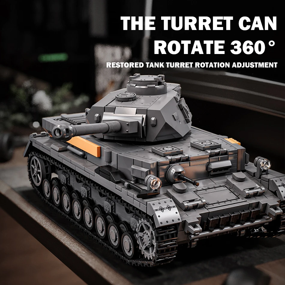 WW2 Military Series Army German Medium Tank Panther IV Ausf. F2 G Model Building Blocks Set with Figures Bricks Toys Kids Gifts