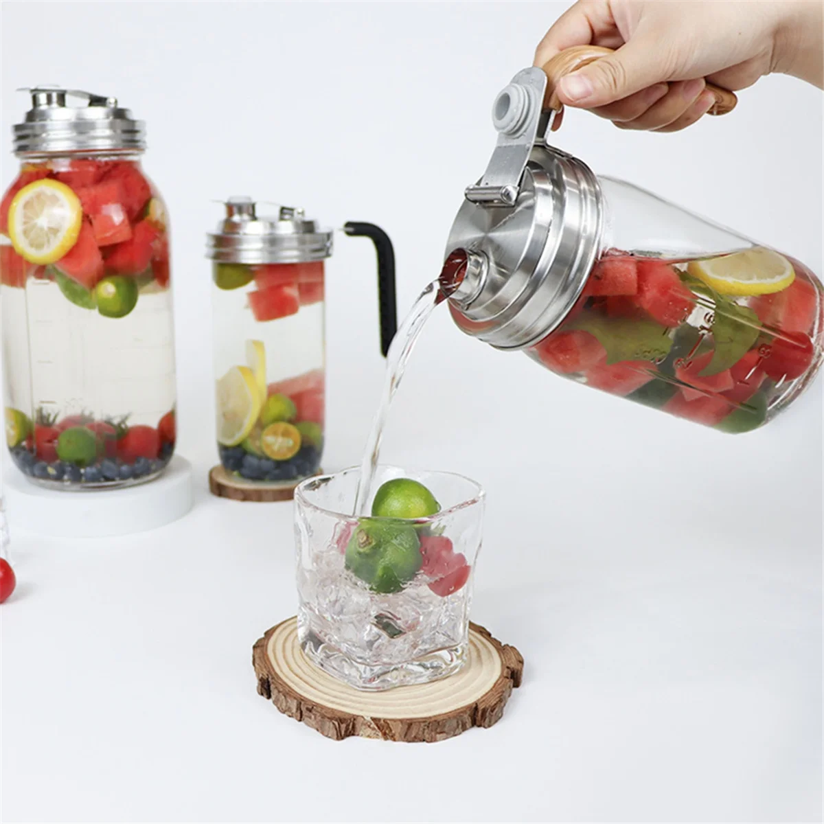 

AM38M 2Pcs Wide Mouth Mason Jar Stainless Steel Pour Spout Lid, Reusable Mason Jar Lids for Ball Wide Mouth Mason Jars