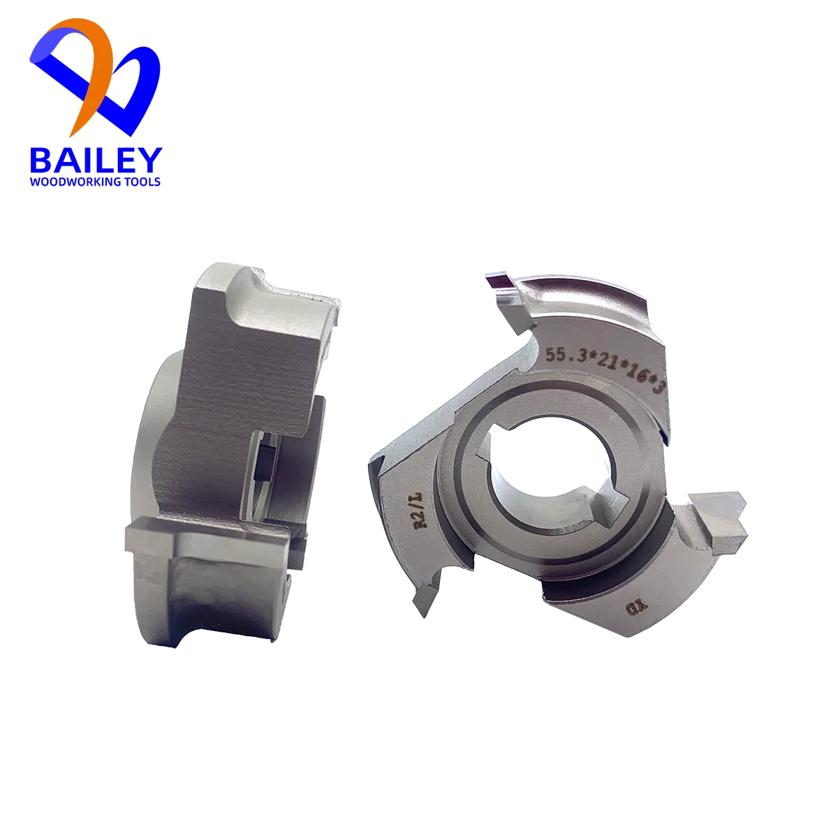 BAILEY 1Pair 55.3x21x16mm 3Z R1.5/R2/R3 Fine Trimming Cutterr For NANXING KDT Edge Banding Machine Woodworking Tool