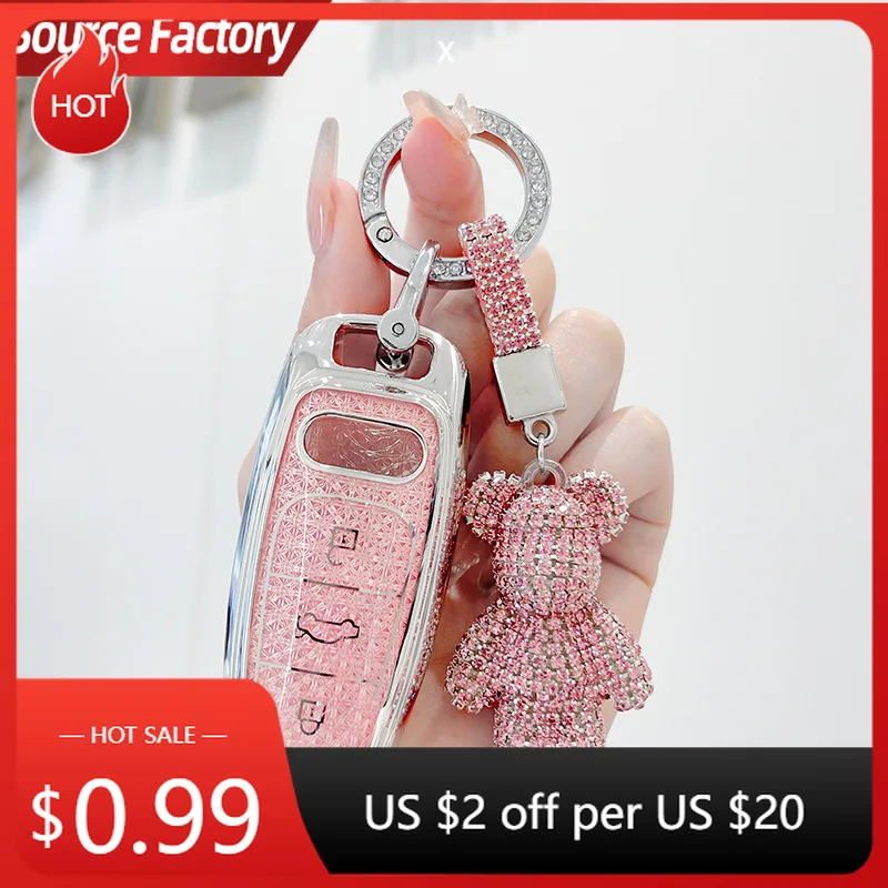 

Car Stickers TPU Car Remote Key Cover Case Holder shell Protector Fob For Audi A3L A4L A5 A6L Q4 e-tron A7L Q5 Q6 RS6 RS7 T