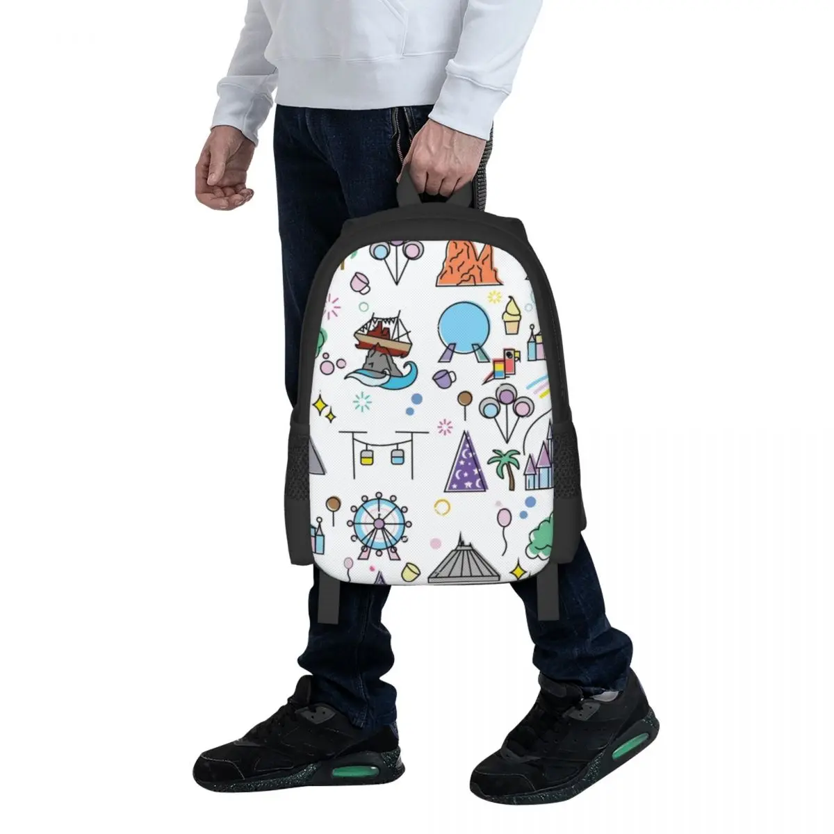 

Happiest Place Student Backpack School Bag Hiking Travel Daypack for Boys Girls Fashion Bookbag Shoulder Bags