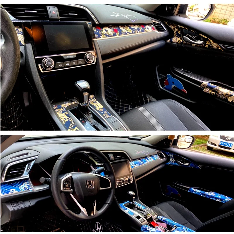 JDM New Japanese Style Automotive Interior Sticker 50*150cm Self-adhesive Tape with Adhesive Wind Cloth Car Interior Car Sticker
