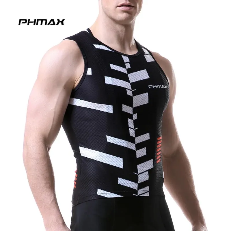 PHMAX Cycling Vest Breathable Mesh Cycling Underwear Summer Quick Dry Cycling Base Layer Light Soft Men Women