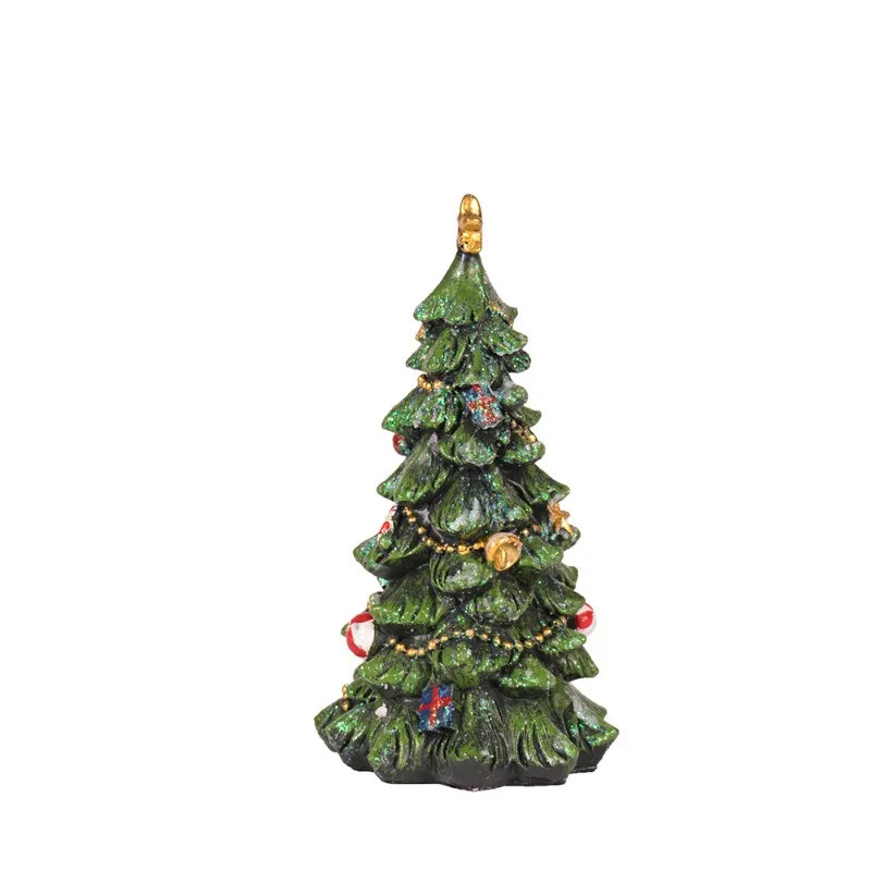 

New small Christmas tree desktop decoration home room resin handicraft ornament