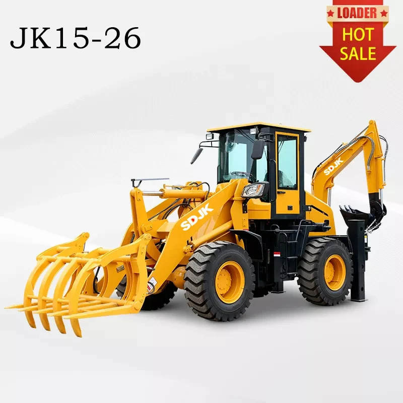 Hoge Kwaliteit China Jk15-26 Ce/Epa 4X4 Mini Tractor Wiel Multifunctionele Backhoe Laders Te Koop Met Bevestiging Op Maat