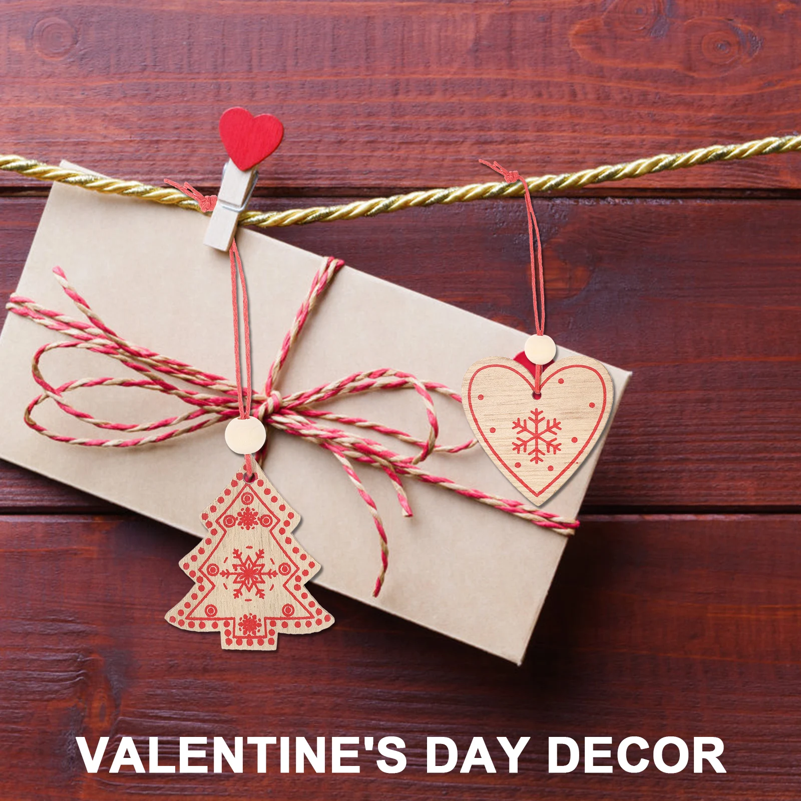 

20pcs Valentine'S Wood Craft Decorative Centerpiece Hanging Diy Unfinished Wooden Cutout Pendant For Crafts Staining Carving