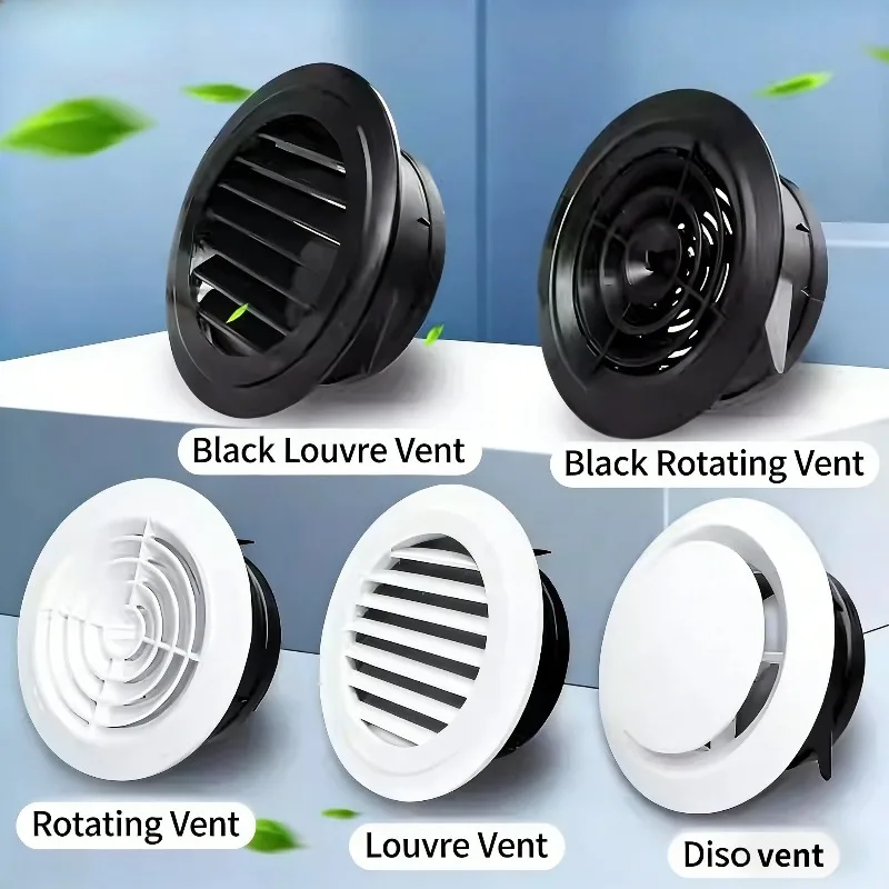 Ventilasi AC Modern Bulat ABS, Kisi-kisi Plastik untuk Ventilasi Kantor dan Rumah