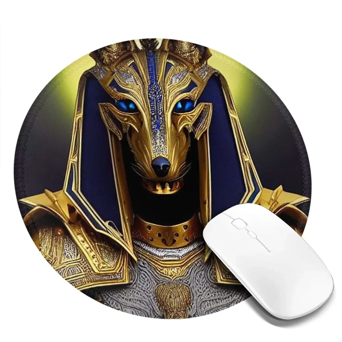 Egyptian God Anubis Art Round Mouse Pad Computer Keyboard Mouse Mat Gamer PC Desk Mat Office Table Mats