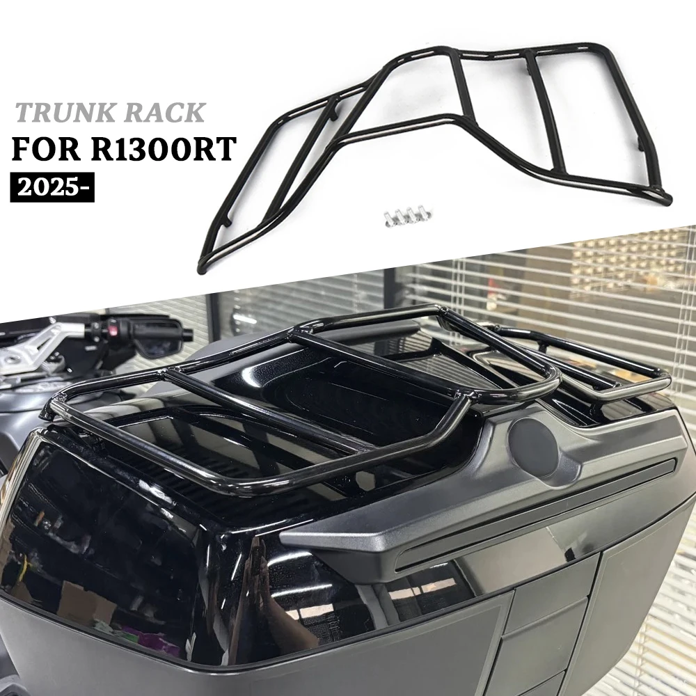 

R1300RT Motorcycle Black Rear Bag Luggage For BMW R1300 RT R 1300 RT 1300RT 2025 2026 CNC Aluminum Pack Trunk Luggage Top Rack
