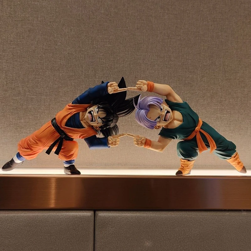 Figuras de Dragon Ball Z Anime, Son Goku, Gotenks, Troncos, Corpo Combinado, Estátua de PVC, Modelo de Coleção, Brinquedos, Presentes, 10cm