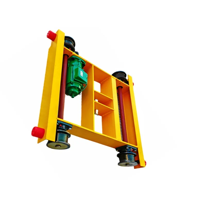 Double track trolley cargo crane ground rail traveling vehicle