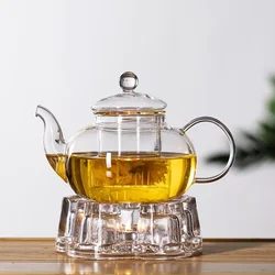 High Quality Heat-resistant Glass Teapot Heat-resistant Thickened Glass Teapot with Filter Heated Glass Tea Set