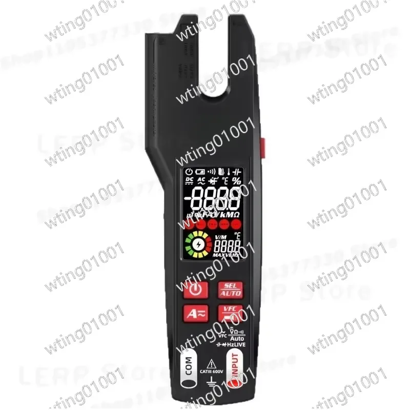 for High Precision Digital Clamp Meter Rechargeable U Shape AC DC Ammeter Electrical Multimeter Tester Tool