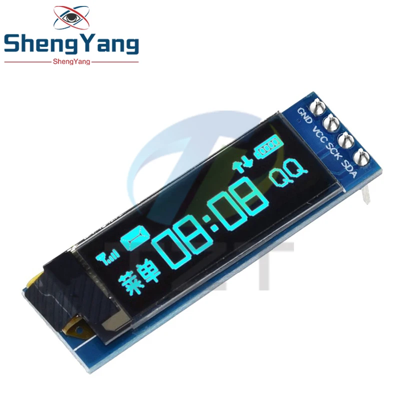 TZT 0.91 inch OLED module 0.91" white blue OLED 128X32 OLED LCD LED Display Module 0.91" IIC Communicate