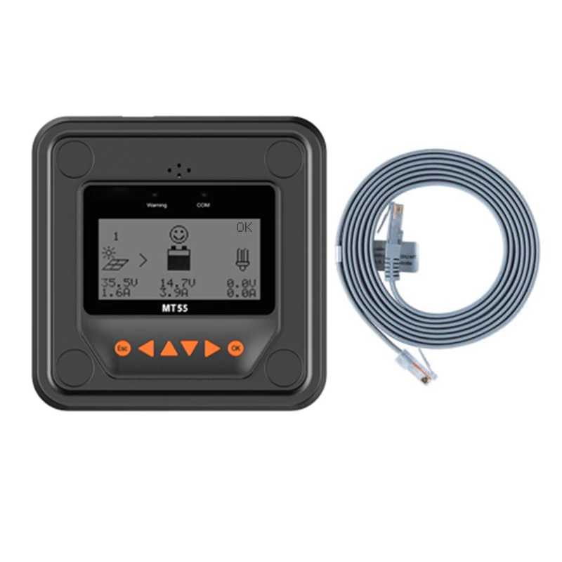 Solar Controller MT55 Remote Meter For Solar Charge Controller Regulator MT-55 RJ45 Cable 2m MT55 Use For Epever MPPT Controller