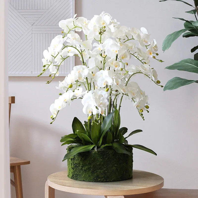 IPC Artificial Phalaenopsis Nine-head, 98cm Artificial Butterfly Orchid Christmas Party Props Wedding Flower Home Decoration