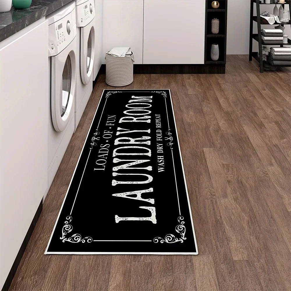 Laundry Room Rug Runner Non Slip Laundry Mats Mudroom Runner Farmhouse Kitchen Floor Mat Bathroom Laundry Room Decor Accessories