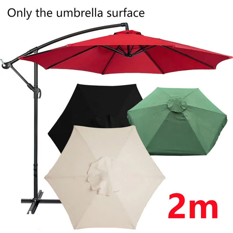 

2m/6.56ft Parasol Replaceable Cloth without Stand Outdoor Garden Patio Banana Umbrella Cover Waterproof Sunshade Canopy