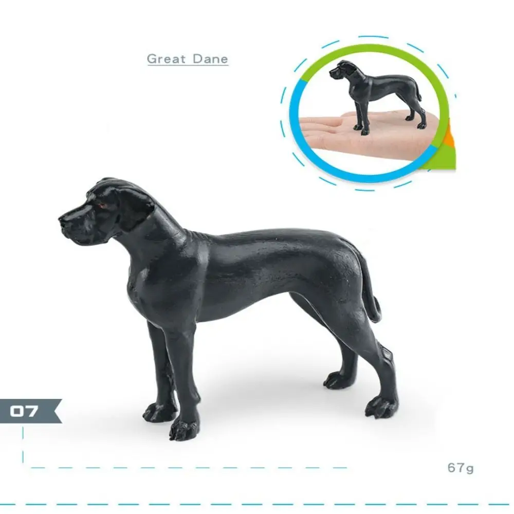 Labrador Rottweiler Puppy Dog Figurine Great Dane Hand Painted Dogs Animals Model Realistic Educational Simulation Dog Statue