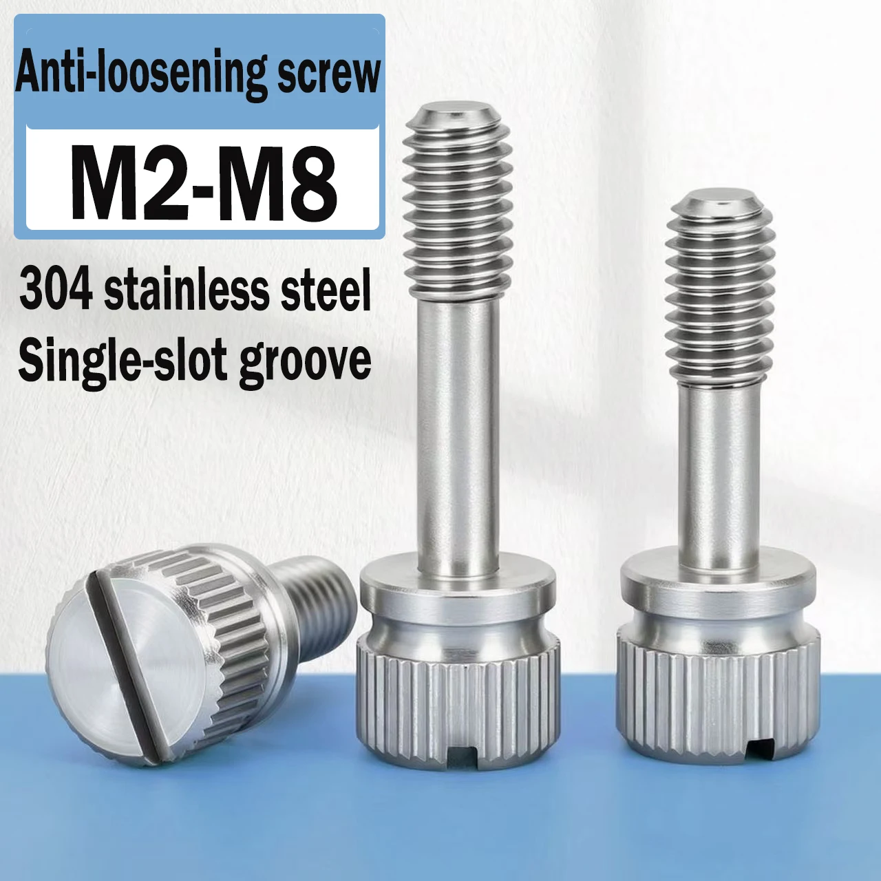 304 Stainless Steel Knurled Captive Thumb Screws M2 M2.5 M3 M4 M5 M6 M8 Slotted Cylindrical Head GB839 Hand Tighten Panel Screws