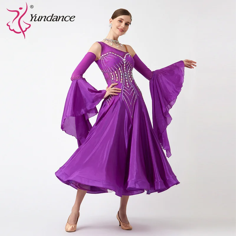 

B-23111 Новое бальное платье по международным стандартам на заказ, высококачественные бальные платья из жемчужного шелка для продажи