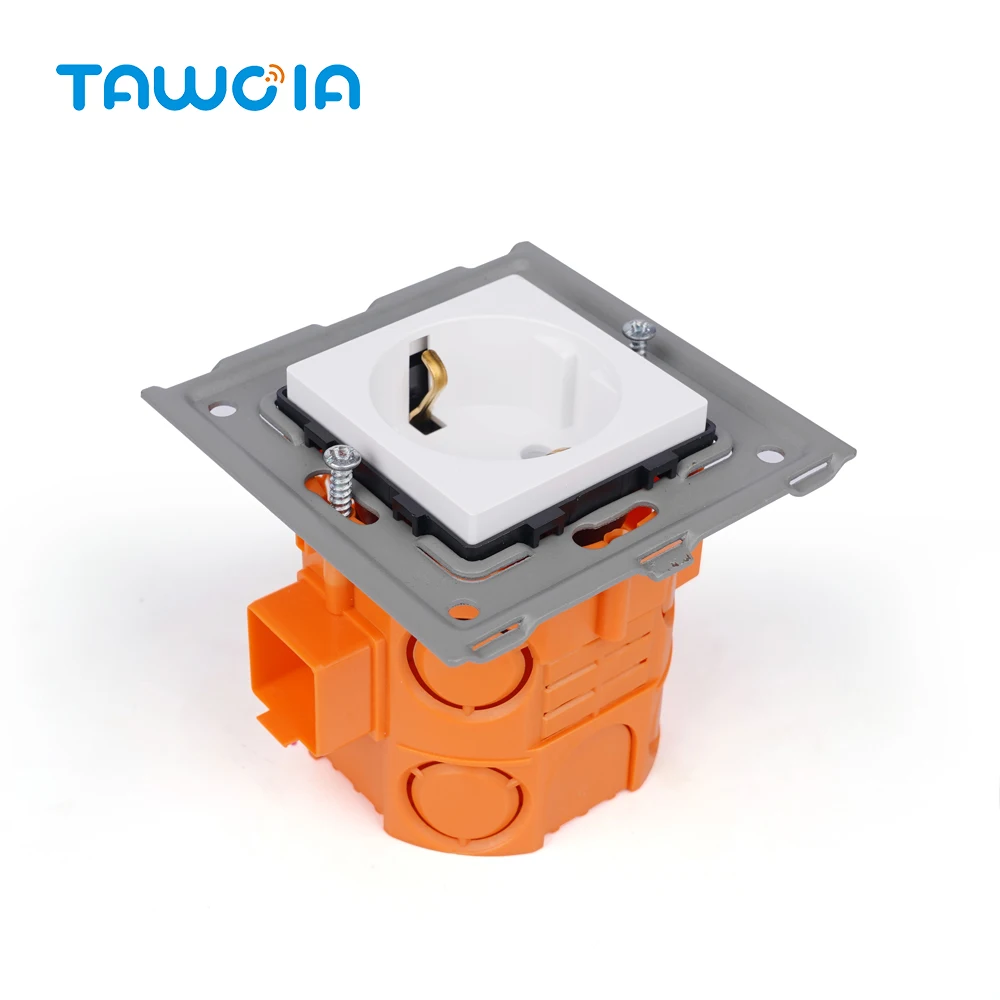 TAWOIA Fireproof PC 1Gang Dry Lining Box For Gypsum Board/Drywall/Plasterboad 63mm Depth 86 Type Wall Switch BOX Socket Cassette