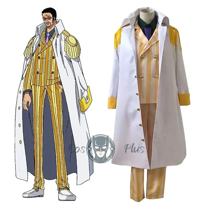 أزياء أنيمي التأثيرية Gorousei Kizaru Taisho Borsalino زي الأدميرال الزي الرسمي للبالغين للجنسين معطف الهالوين #1