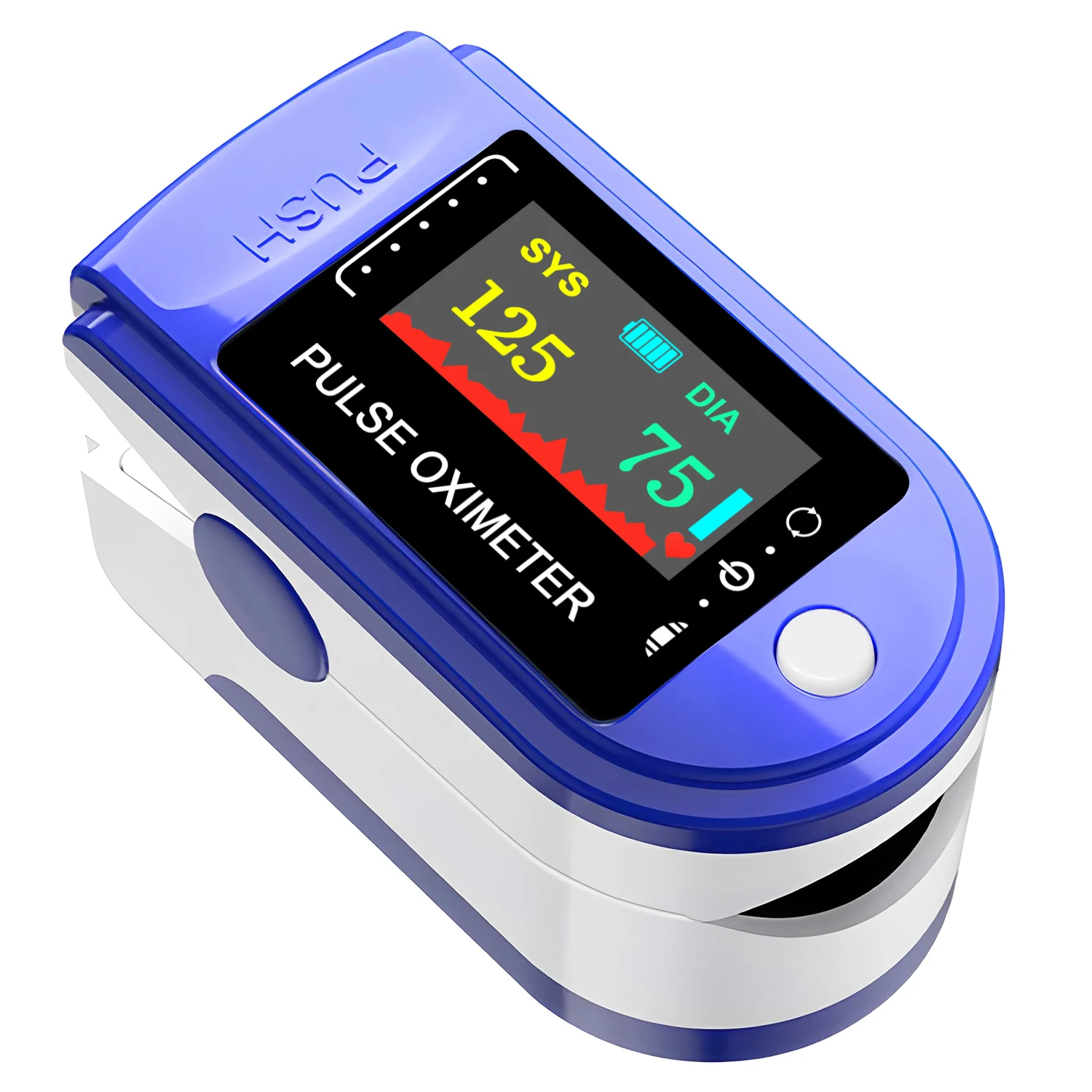 2IN1 Finger Clip Oximeter Home HD LED Blood Pressure Meter Portable Visual Fingertip Pulse Oxymeter Saturation SpO2 Monitor