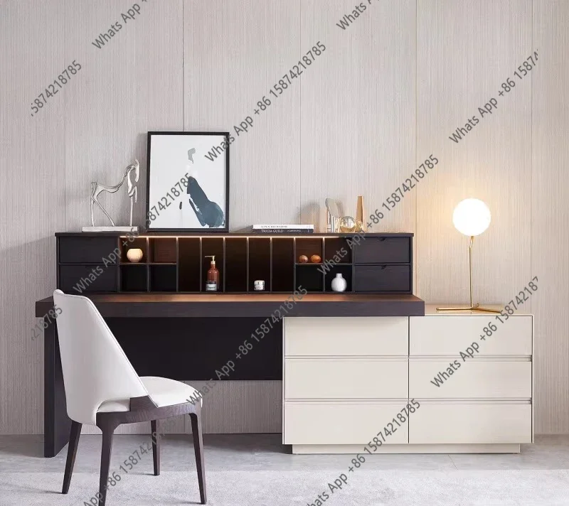 

NM Italian minimalist dresser chest cabinet integrated high-end bedroom home retractable dressing table