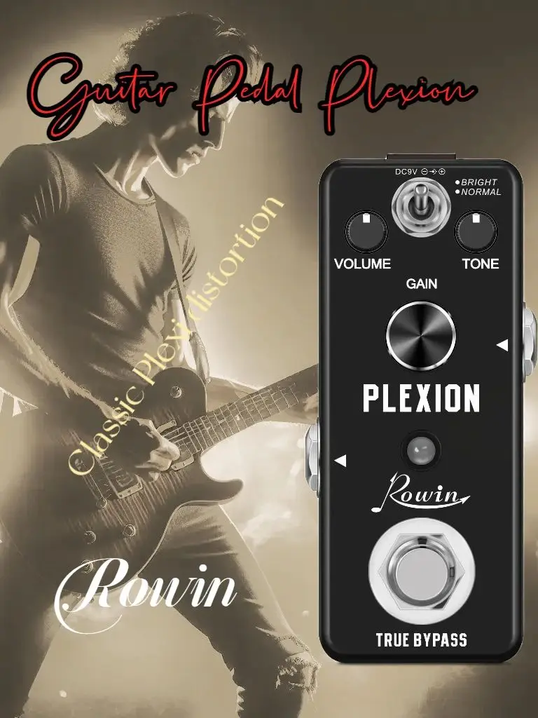 Rowin Guitar Bass Effect Pedal Compressor Distortion Fuzz EQ Delay Phaser Flanger Booster Overdrive Chorus Pedal Power Supply