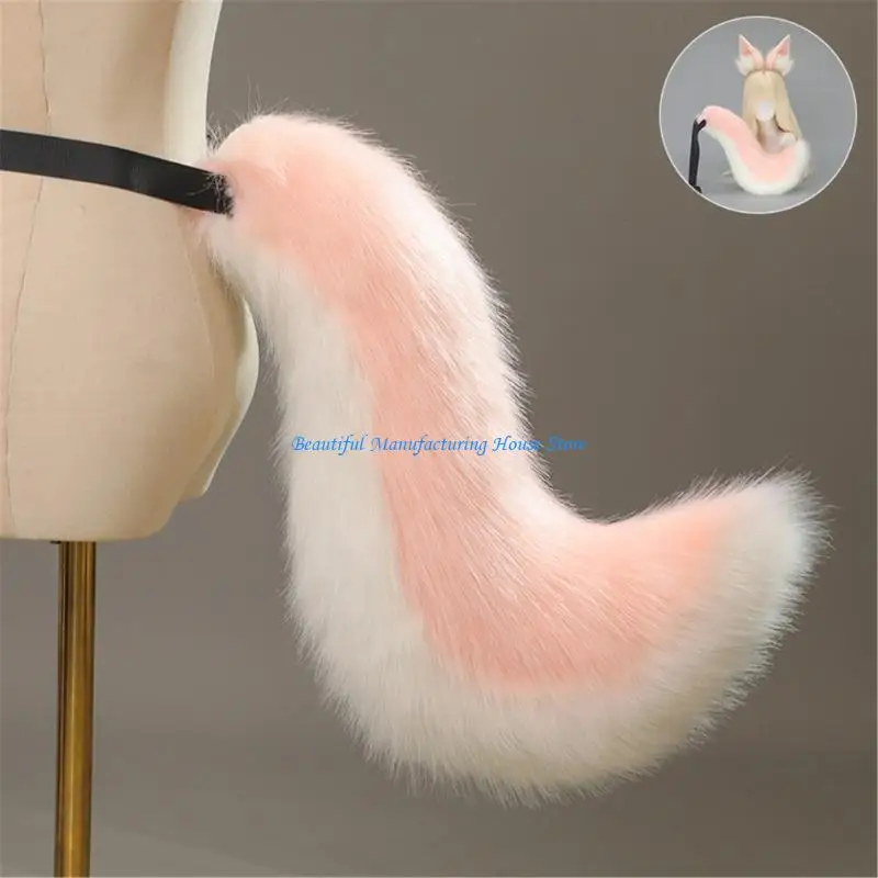 

E56A плюшевая повязка для волос с кошачьими ушками, пушистый хвост для любителей аниме и ролевых игр, реквизит для фотографий