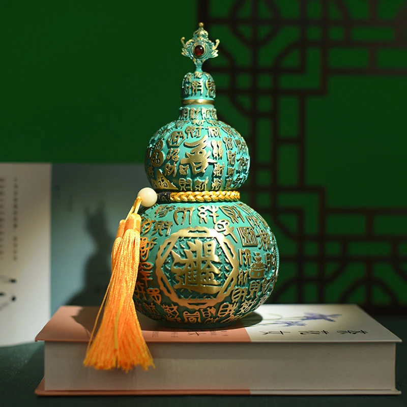 Painted Copper Gourd Ornament With Lid, Available In Various Sizes, For Living Room And Entrance Hall, New Chinese-Style Craft