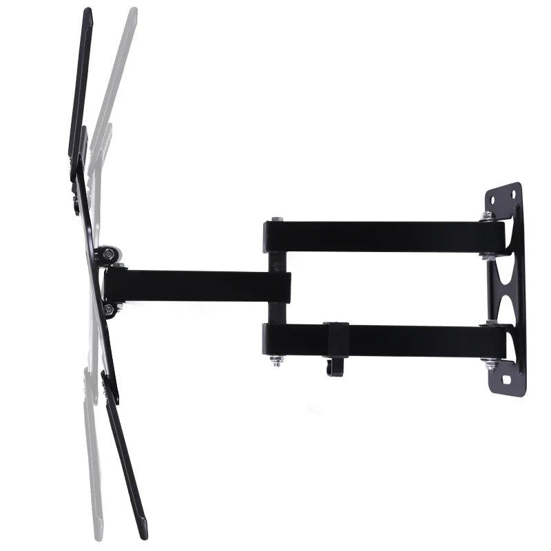 Universal Wall Mount Monitor Stand, Cabide de TV telescópico ajustável, Acessórios multifuncionais, Swing TV Stand